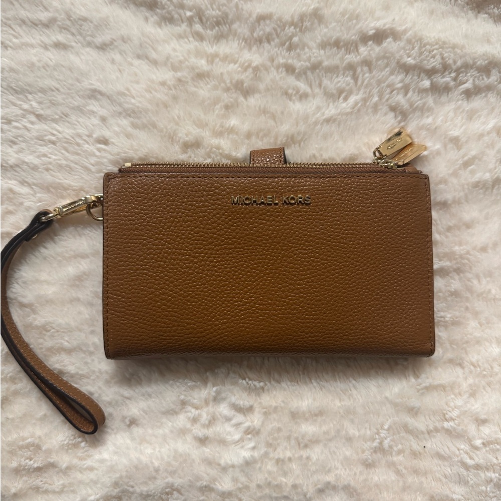 Michael Kors Tan Leather Wristlet